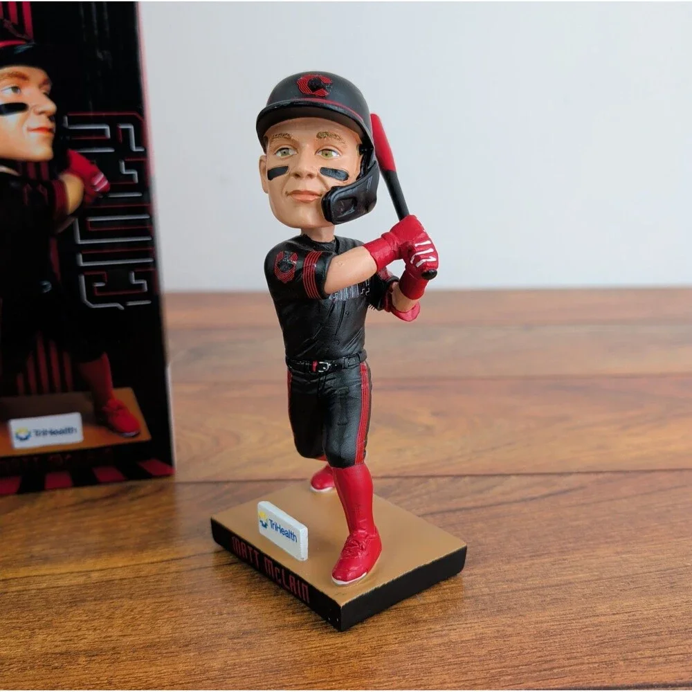 Matt McLain 2024 Cincinnati Reds City Connect Bobblehead Baseball Figure SGA MLB